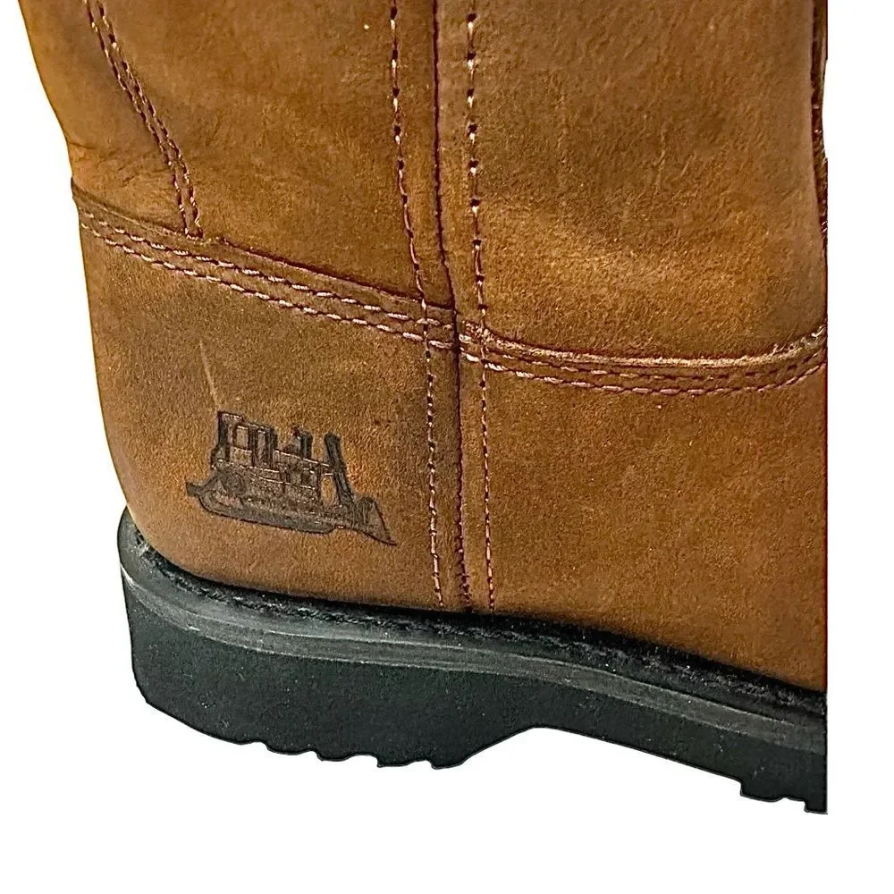 Caterpillar Safety Boots Mens Leather Work Shoes Size 6 M Soft Toe Pre-Owned